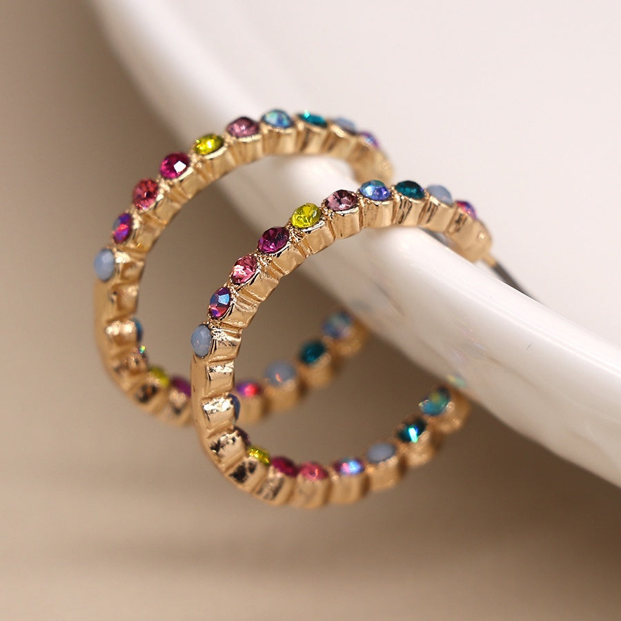 Spring Sparkle Hoop Earrings