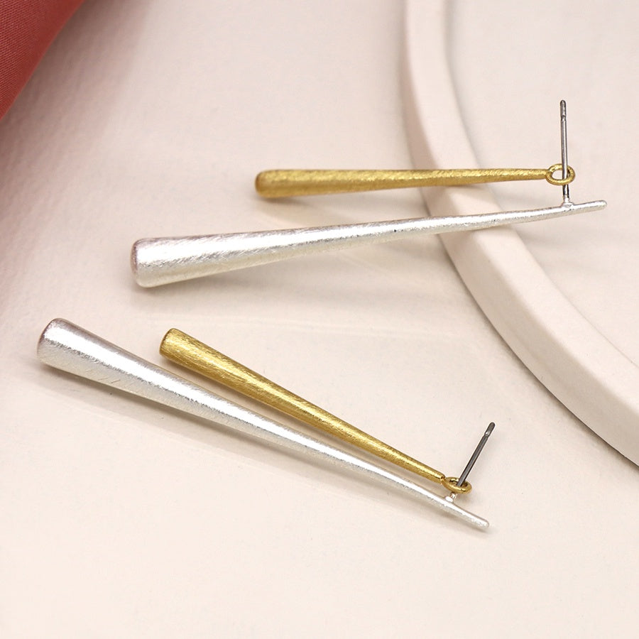 Sheer Double Pendulum Earrings