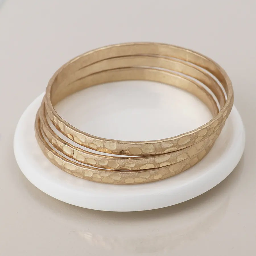 Stella Triple Bangle Set - Gold