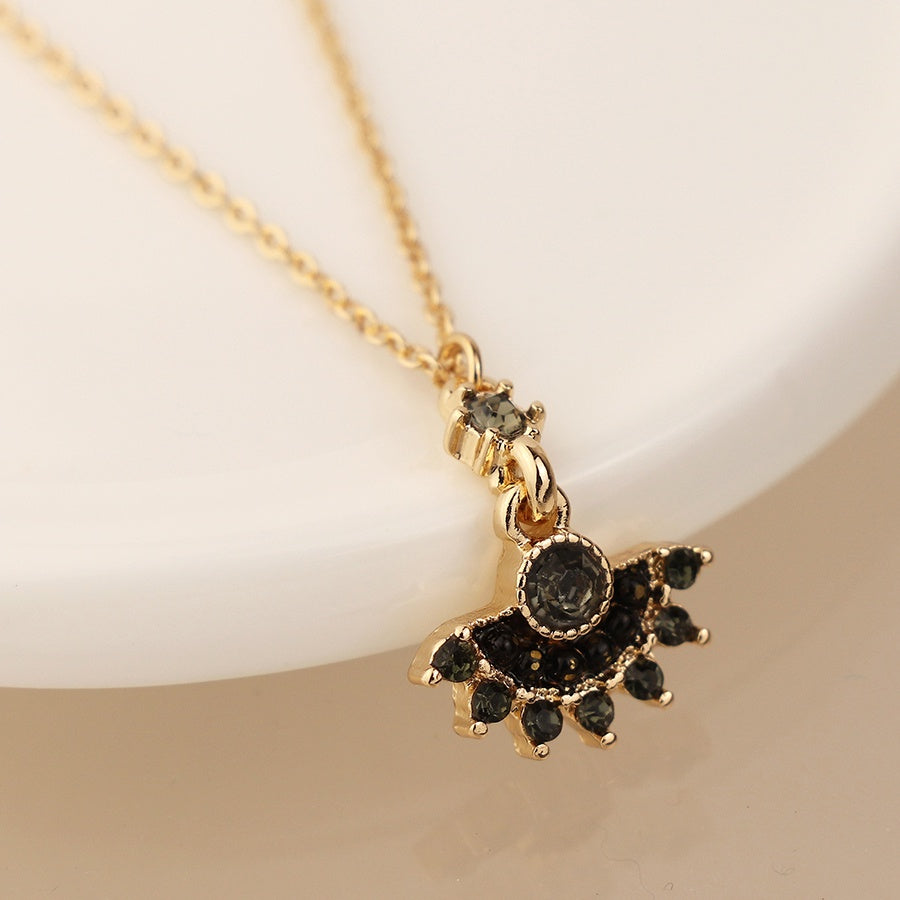 Smoky Fan Drop Necklace