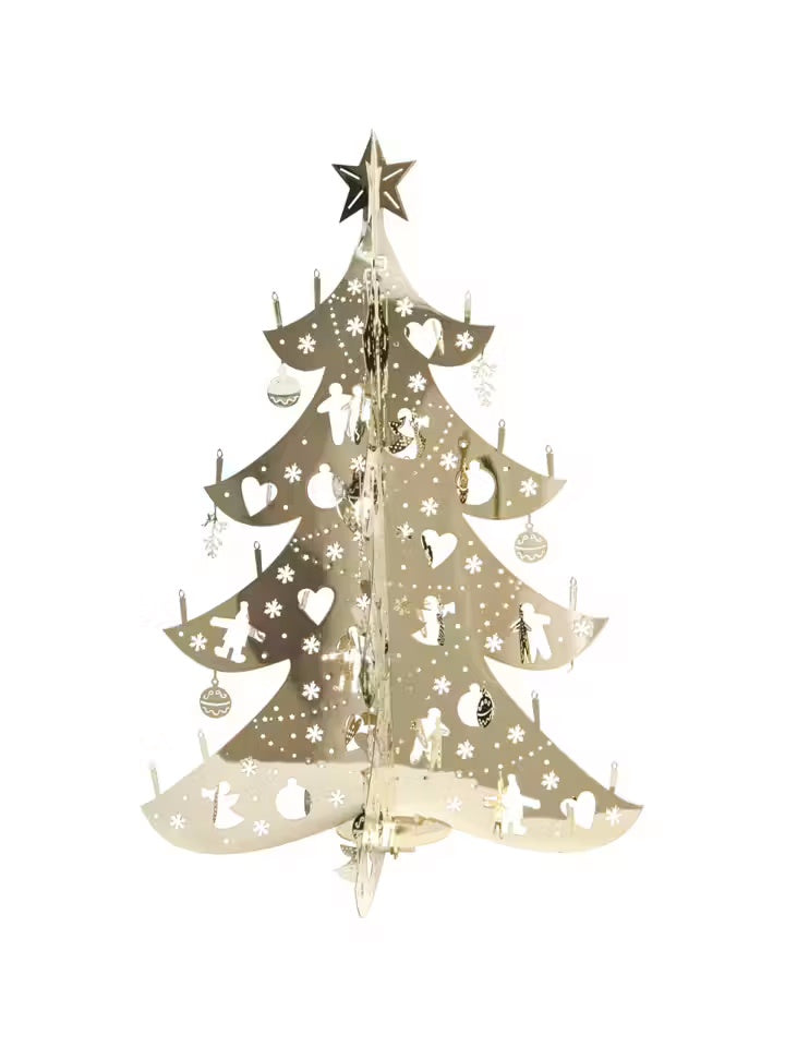 Dimensional Christmas Tree Decoration - Gold