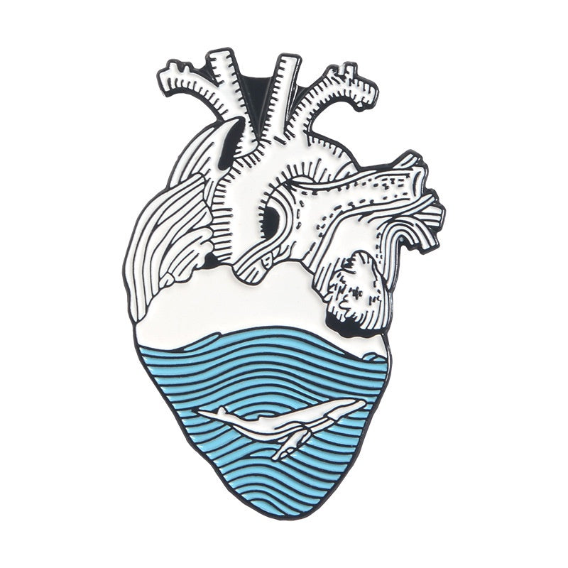 Ocean Heart Pin