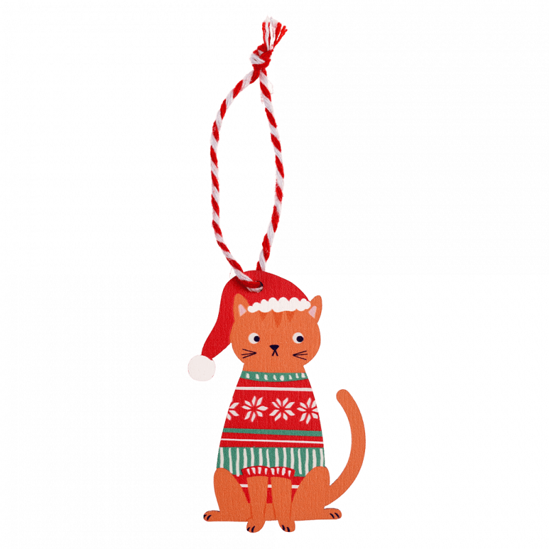 Ginger Cat Christmas Decoration