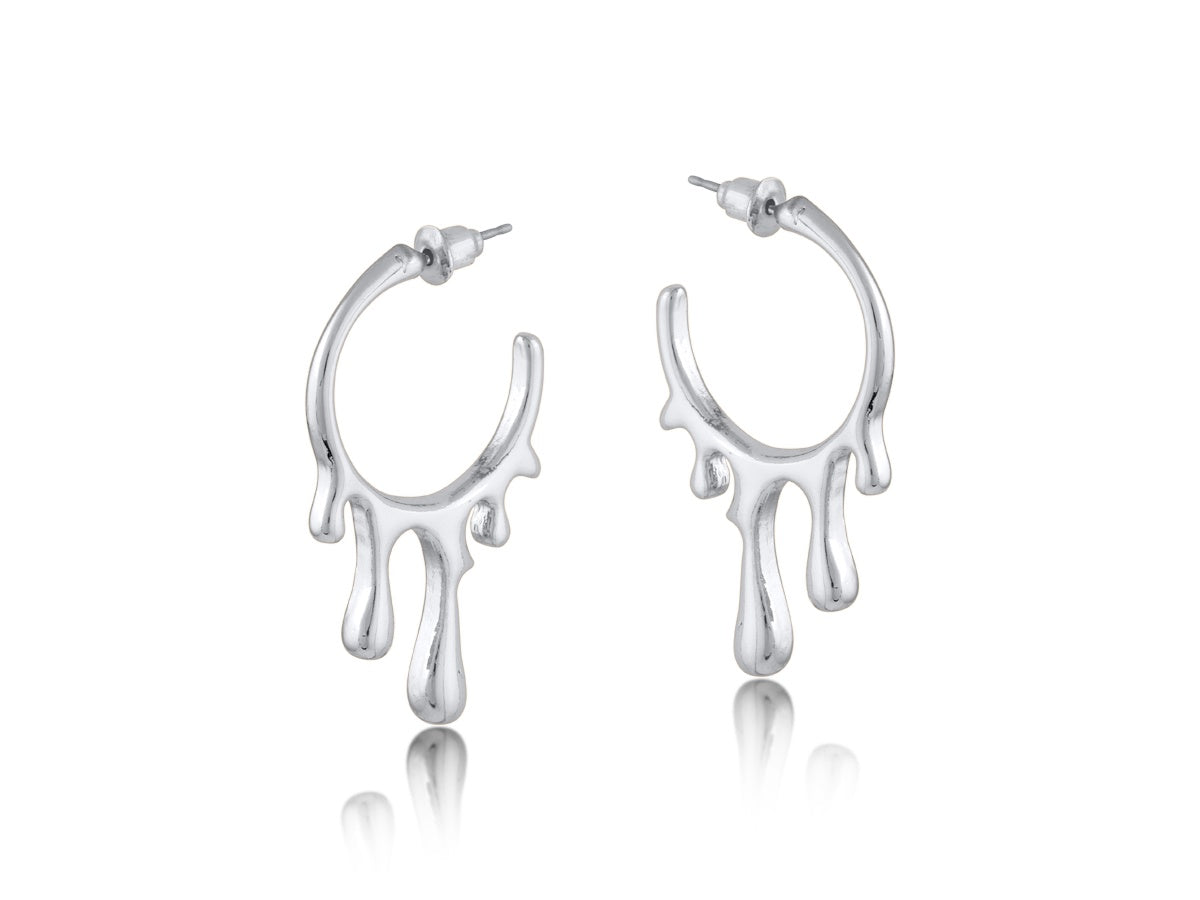 Water Drop Earrings - Silver