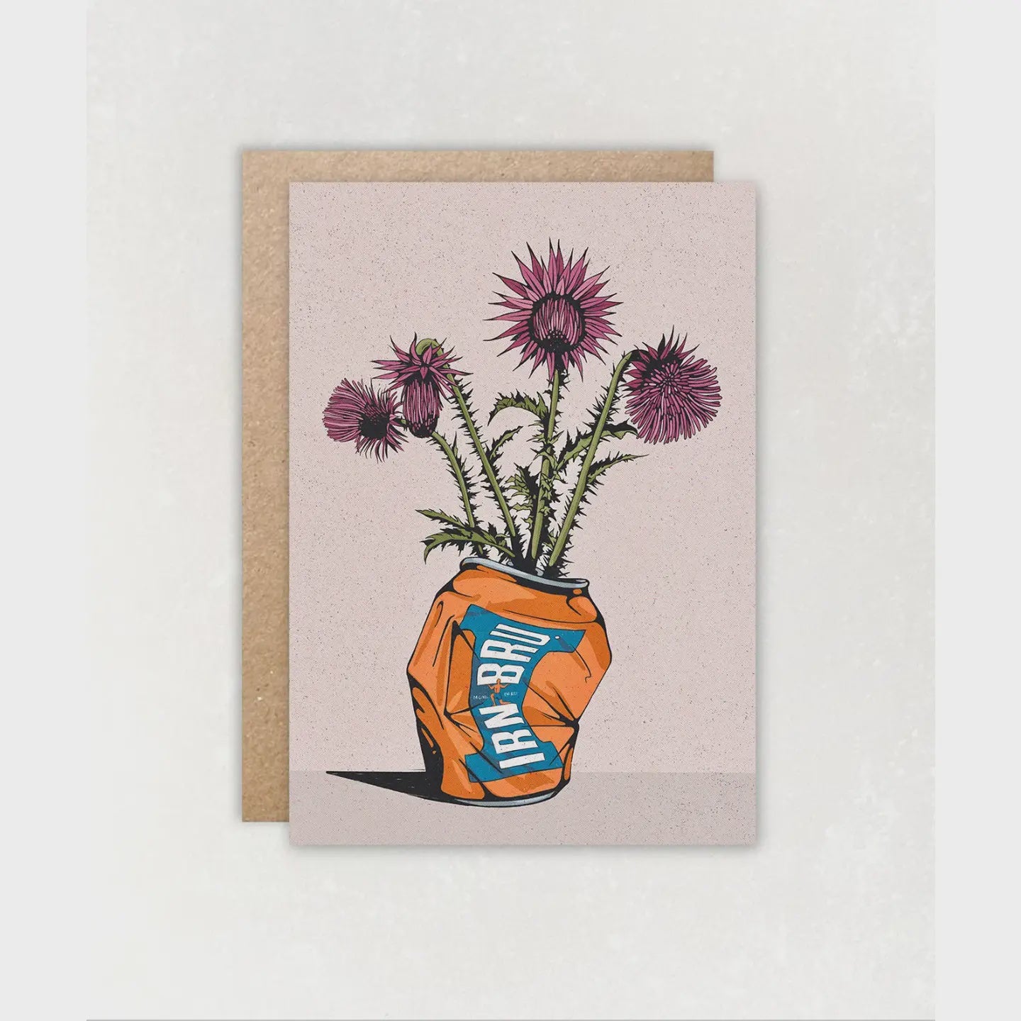 Irn Bru & Thistle Card