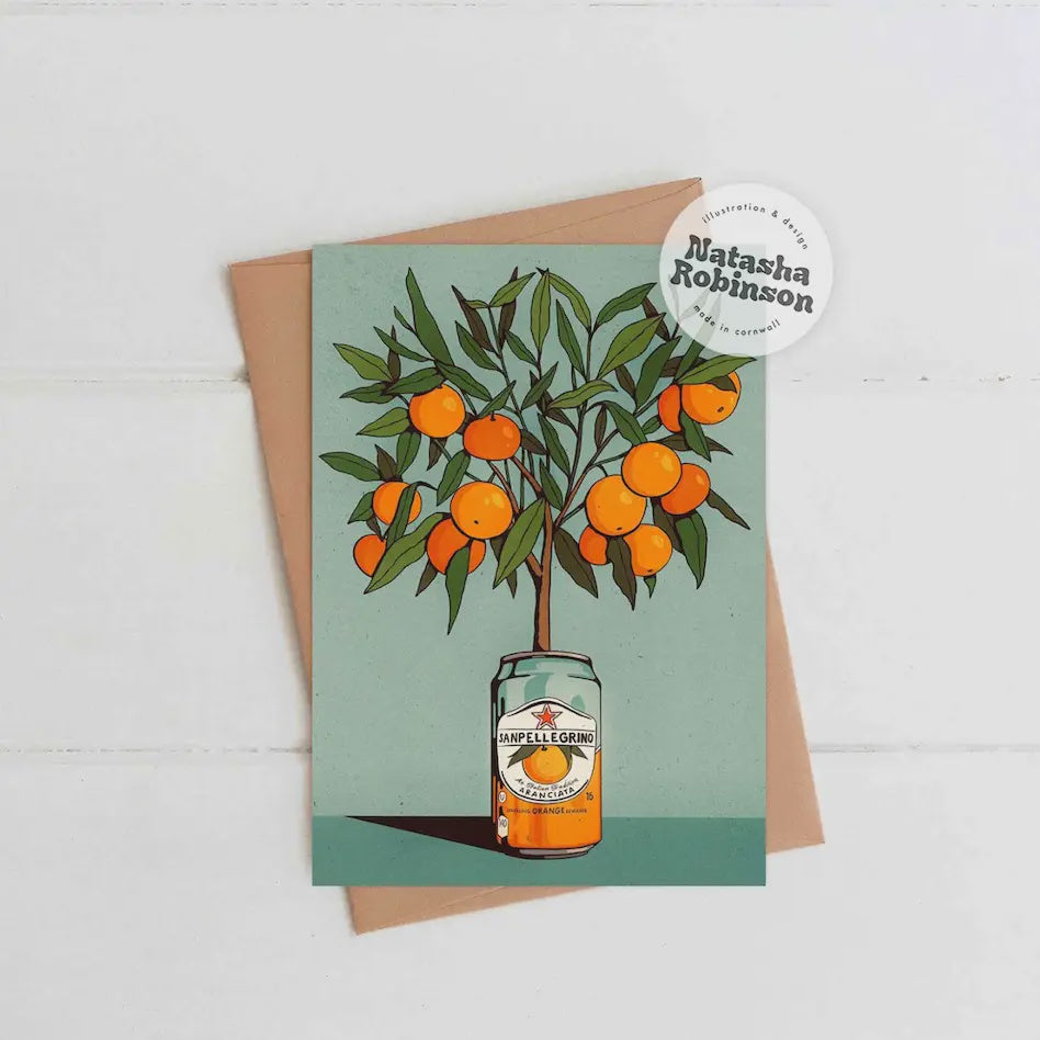 San Pellegrino & Orange Tree Card
