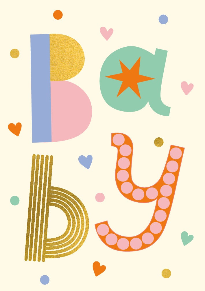 Baby Letter Blocks Card