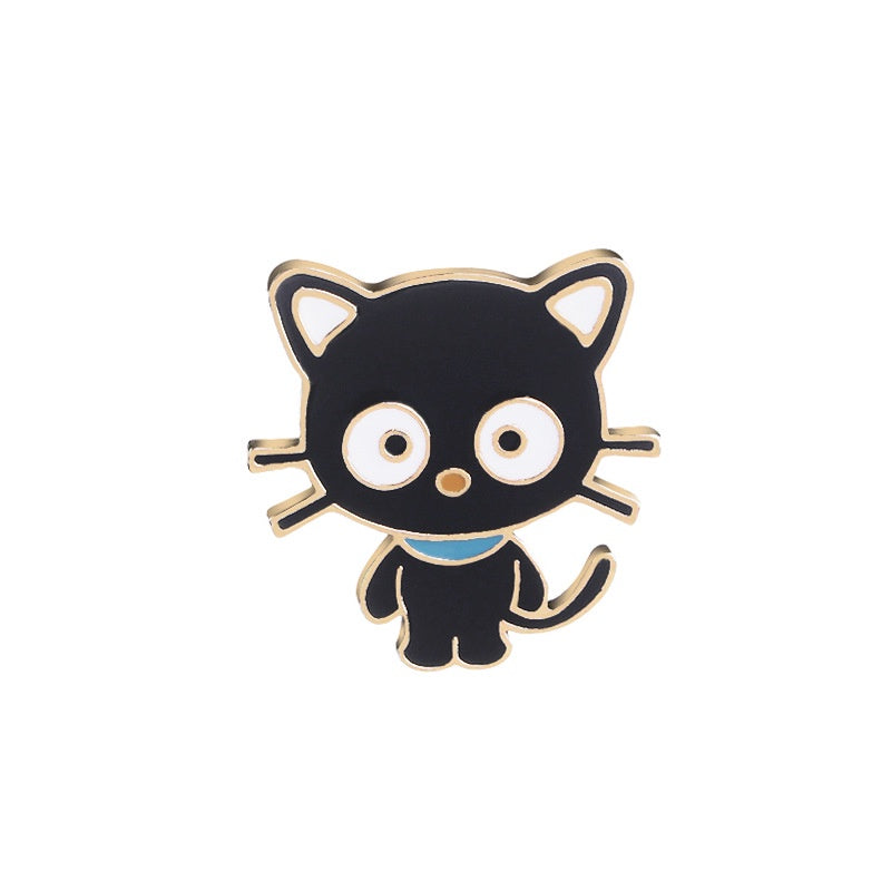Bruce the Black Cat Pin