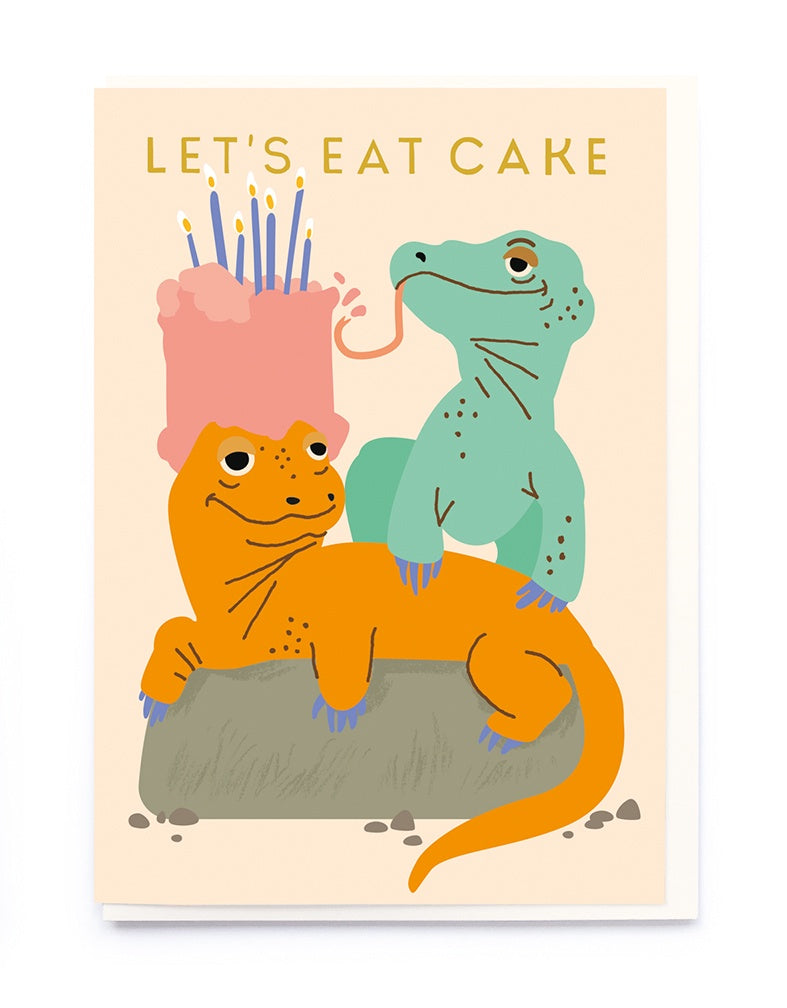 Komodo Dragon Cake Card