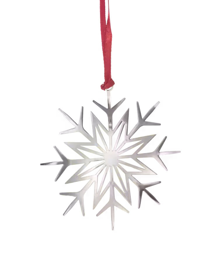 Silver Snowflake Decoration