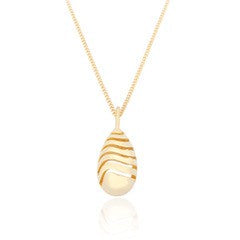 Sela Cut Out Drop Necklace - Gold
