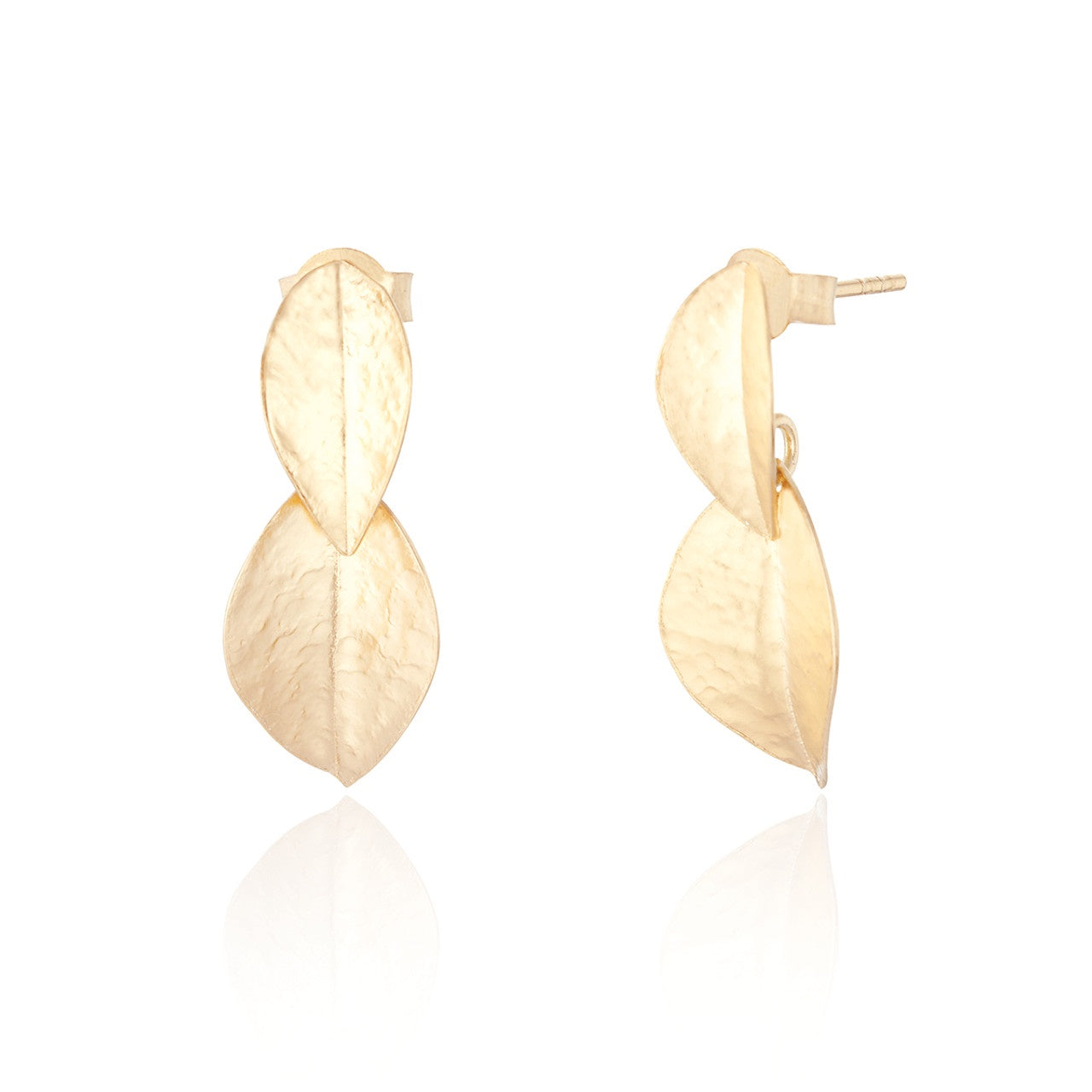 Mary Double Leaf Drop Earrings