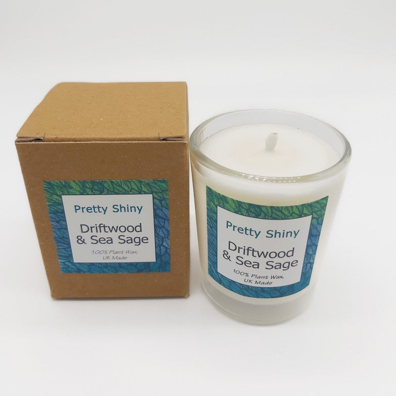 Driftwood & Sea Sage Soy Wax Candle - 9cl Votive