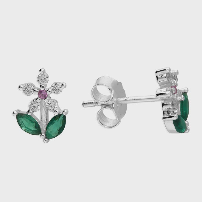 Sparkling Flower Studs