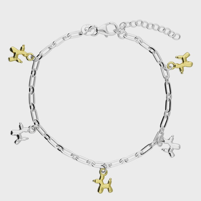 Balloon Dog Bracelet - Sterling Silver