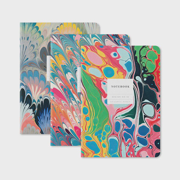 Marbled Notebooks Set