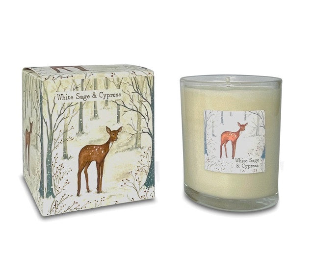 White Sage and Cypress Soy Wax Candle - 9cl