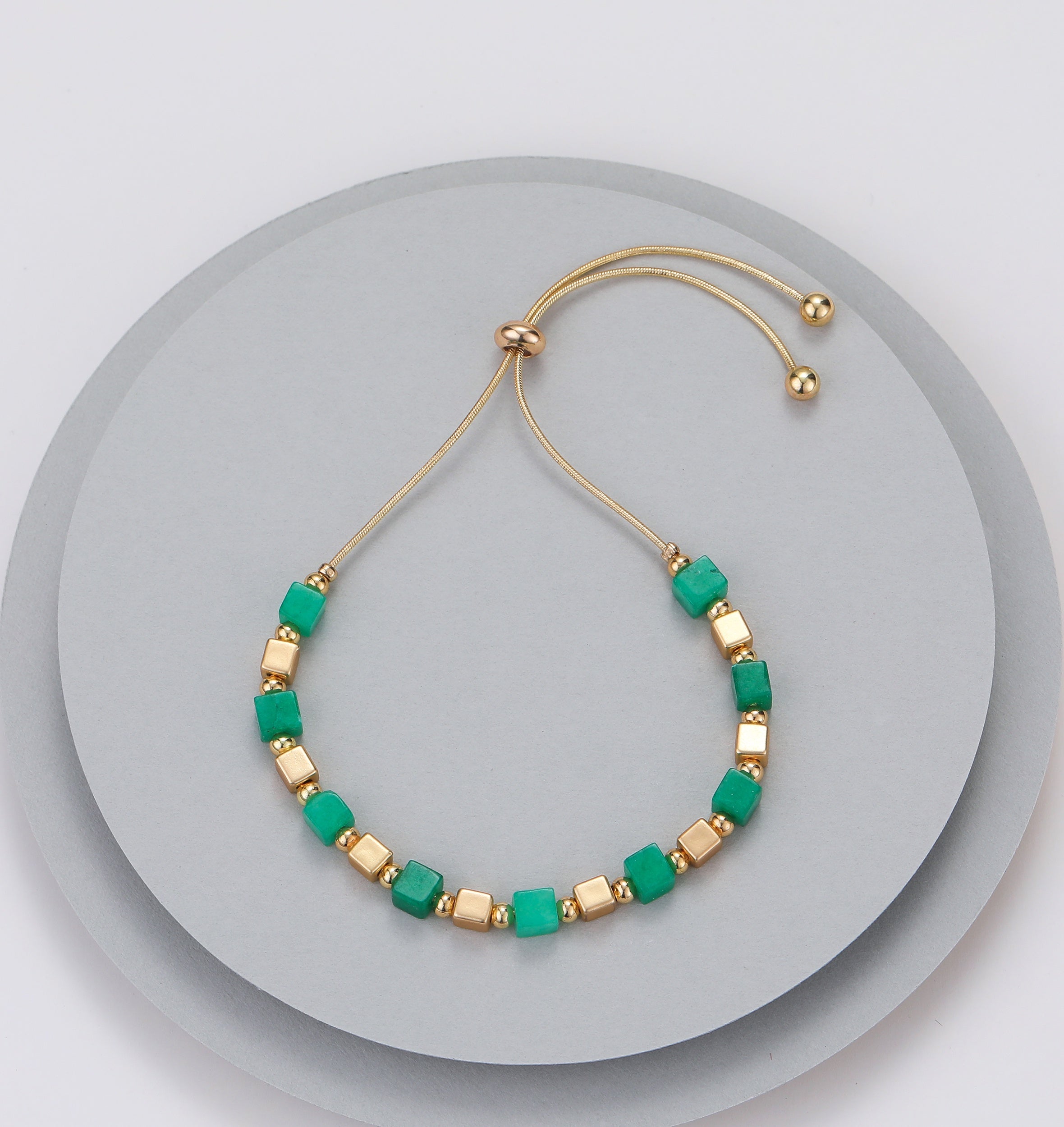 Peridot Cube Bracelet