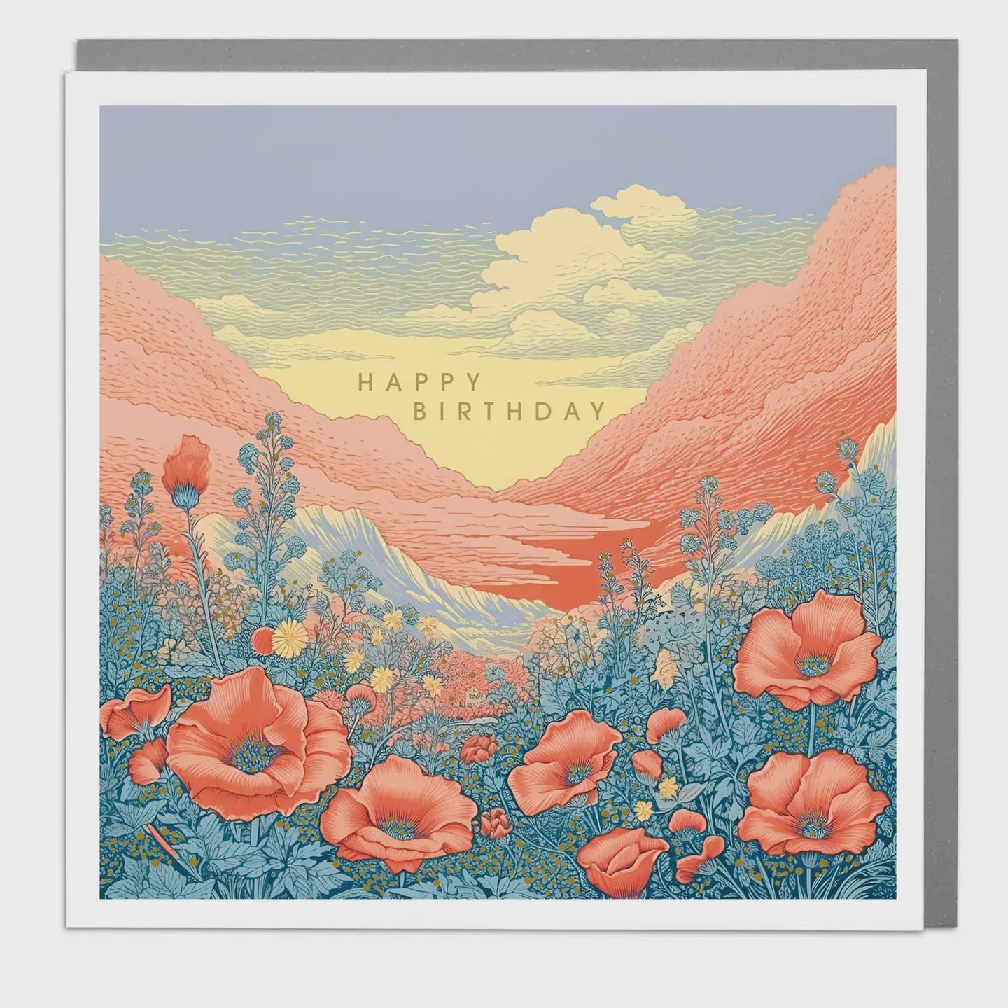 Poppy Fields Card