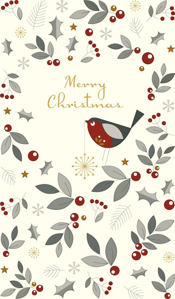 Christmas Robin Sparkle Card