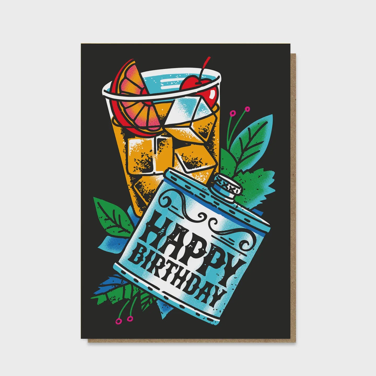 Whisky Glass Birthday Card