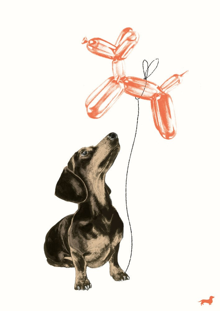 Frank & Dog Balloon Card