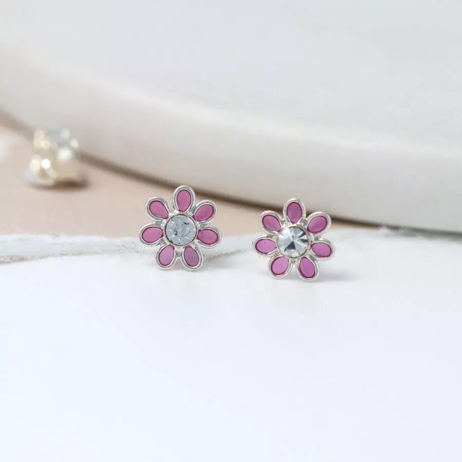 Flower Earrings - Pink