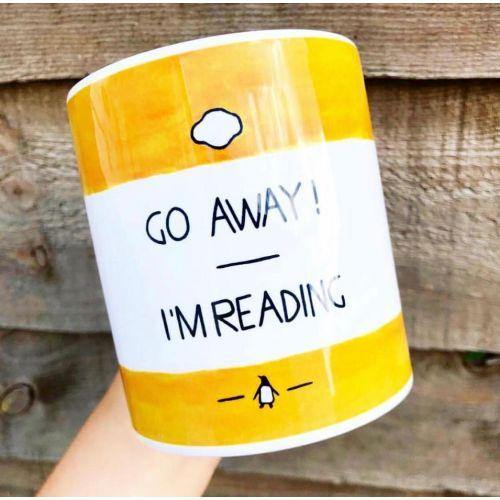 Go Away I'm Reading Mug - Pretty Shiny Shop