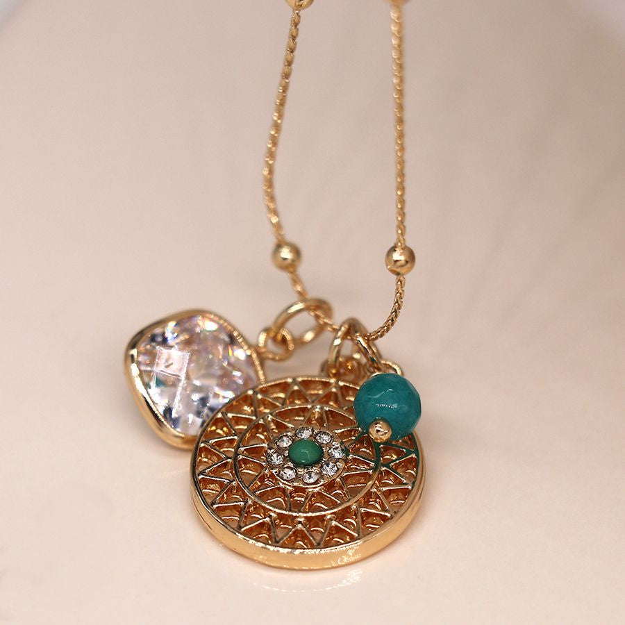 Turquoise Mandala Necklace