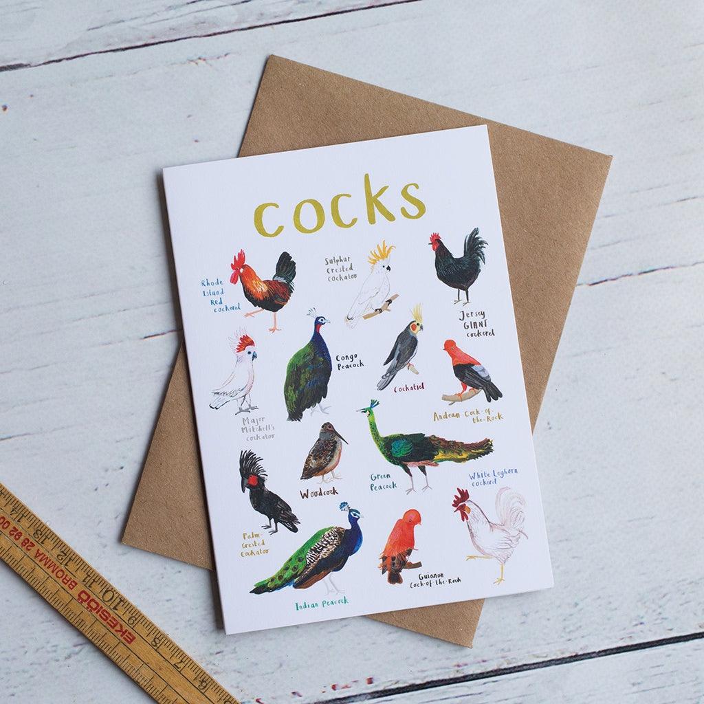 Cocks Card - Pretty Shiny Shop