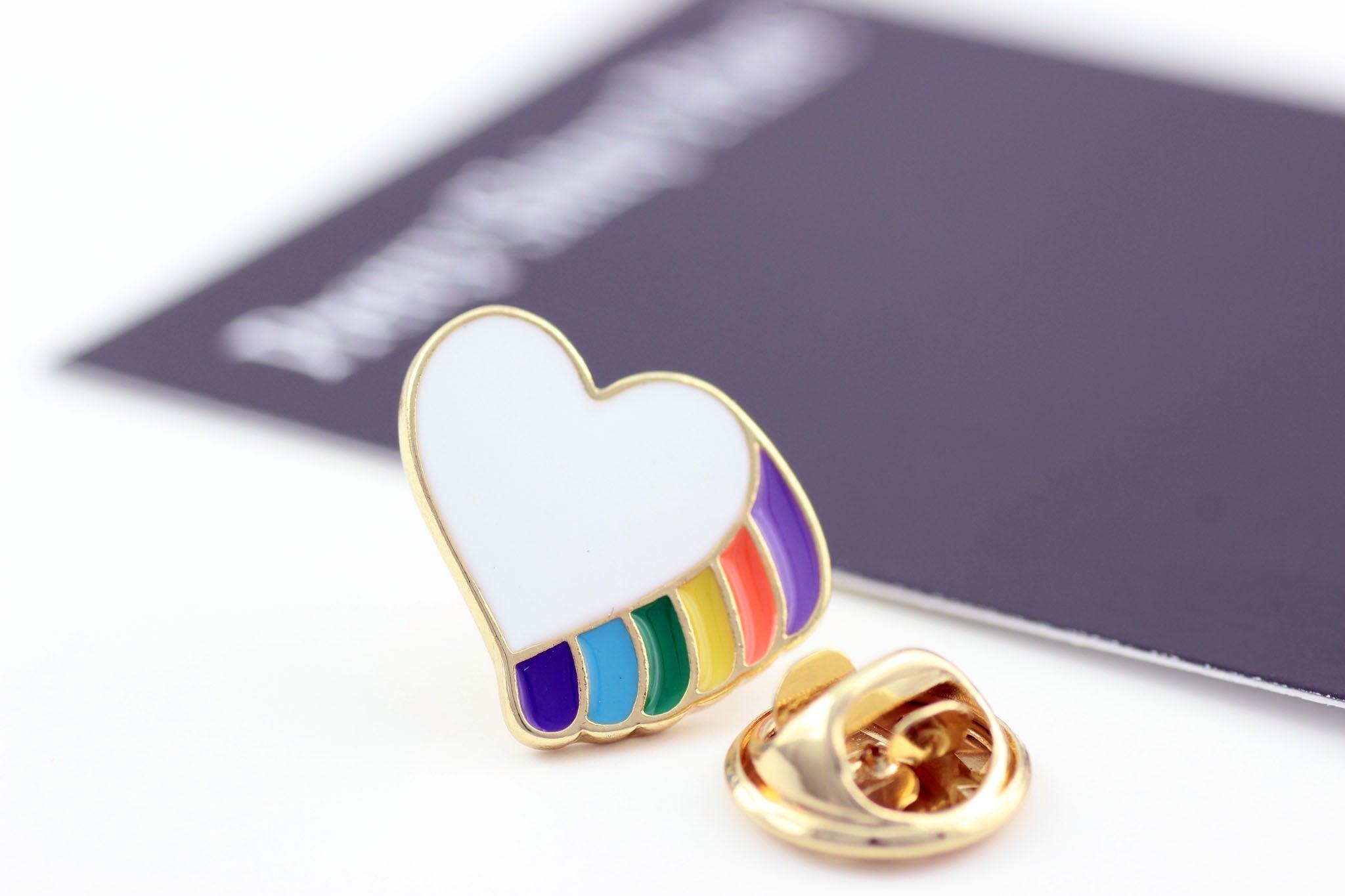 Rainbow Heart Pin - Pretty Shiny Shop