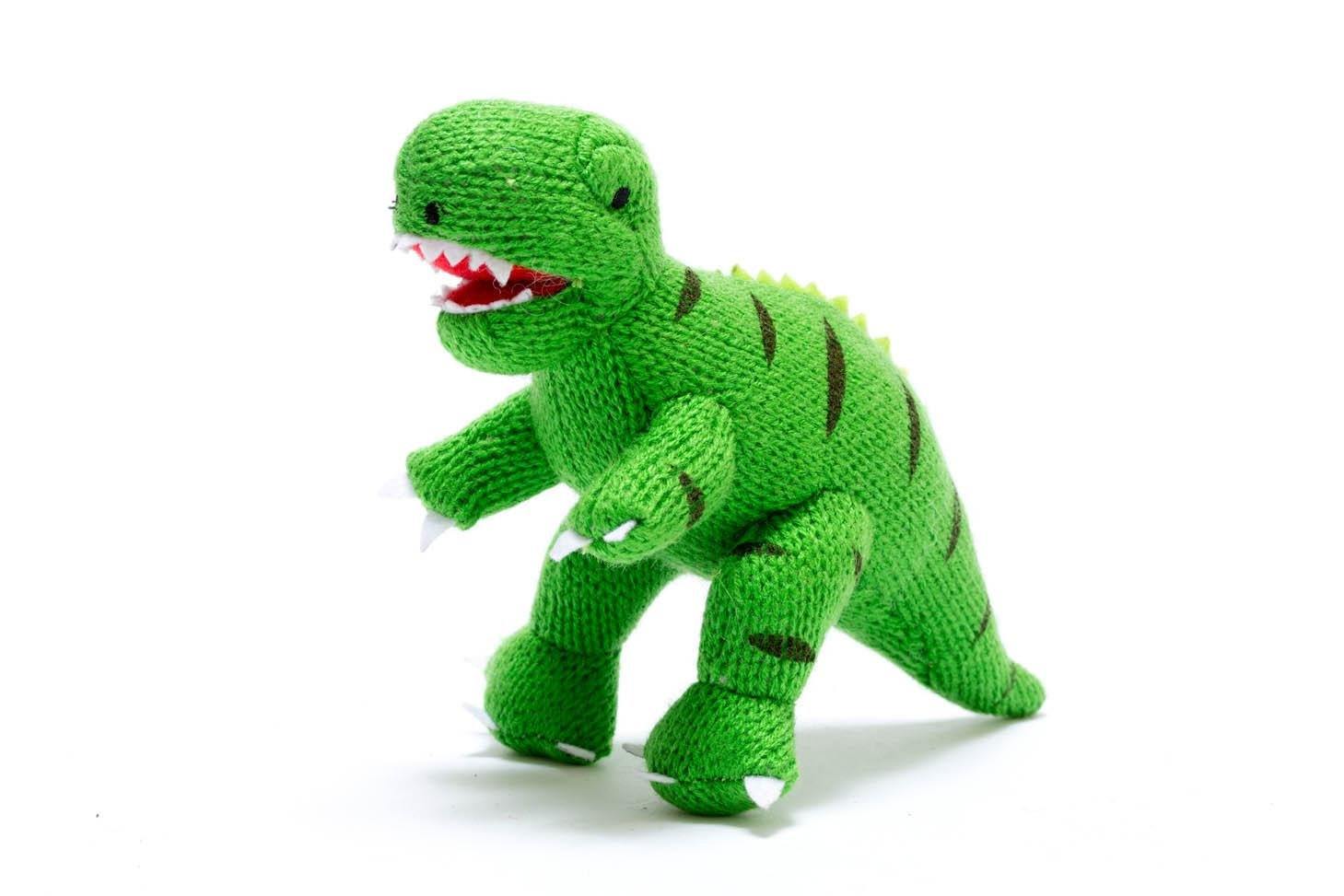 Green T-Rex Toy Rattle - Pretty Shiny Shop