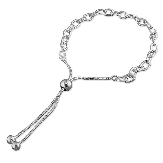 Link Slider Bracelet - Silver
