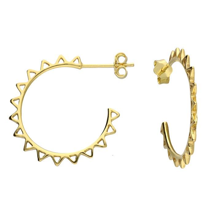 Sun Outline Hoop Earrings - Pretty Shiny Shop