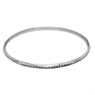 Diamond Cut Fine Bangle