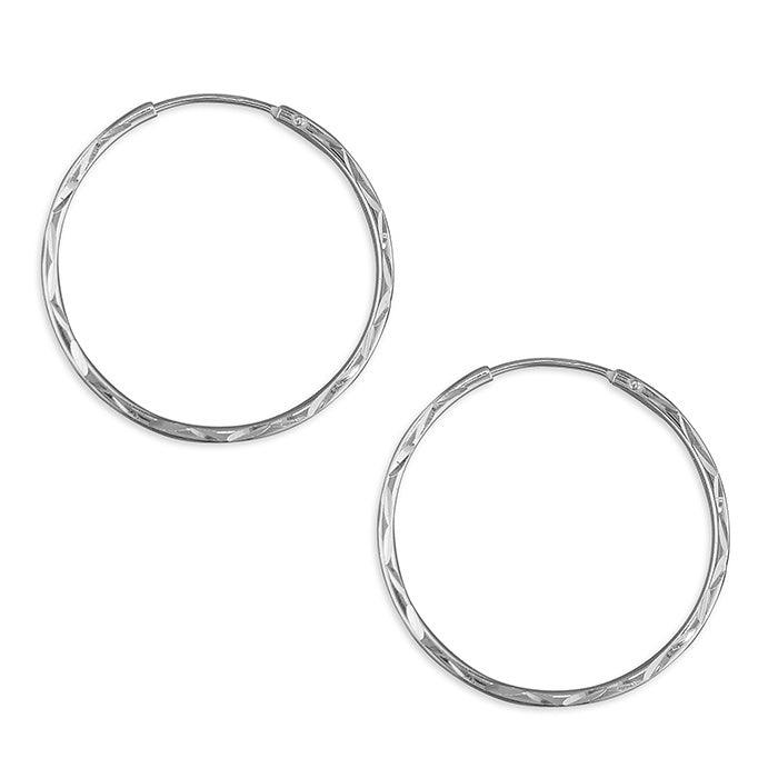 Patterned Sleeper Hoop - 25 mm - Pretty Shiny Shop