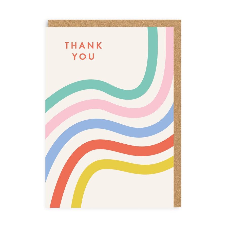 Thank You Stripes Card - Pretty Shiny Shop