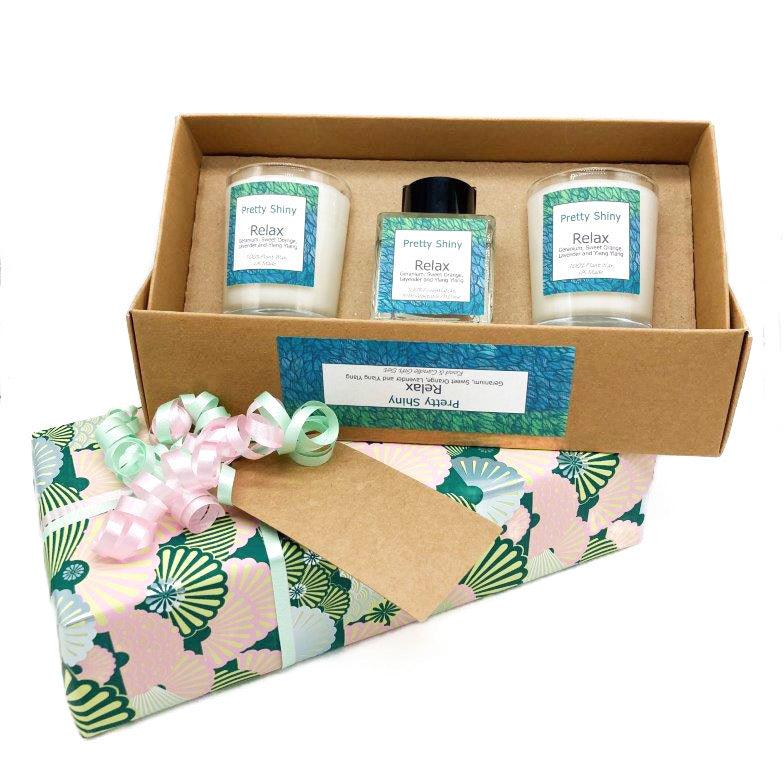 Relax Reed Diffuser and Votive Gift Box - Pretty Shiny Shop