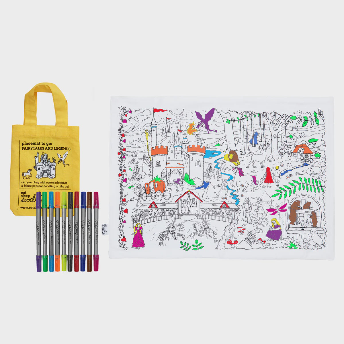 Fairy Tales and Legends Placemat to Go -Colour In