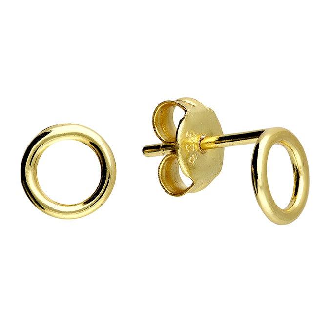Circle Studs - Gold - Pretty Shiny Shop