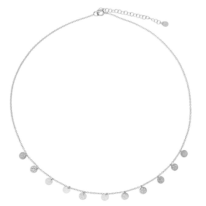 Delicate Disc Necklace - Silver