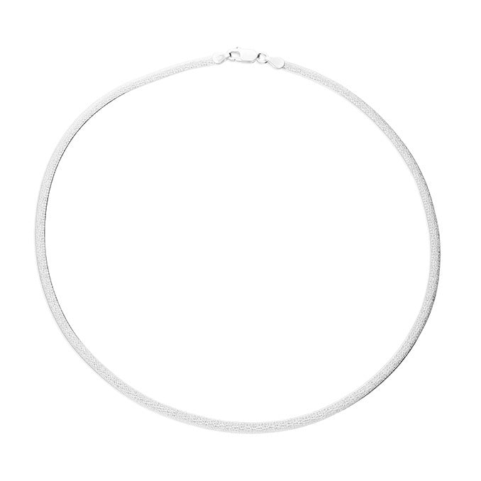 Frosted Herringbone Necklace