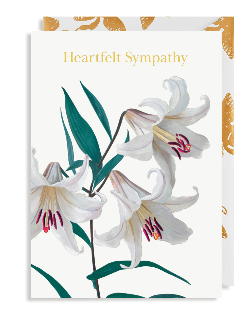 Heartfelt Sympathy  Lily Card - Pretty Shiny Shop