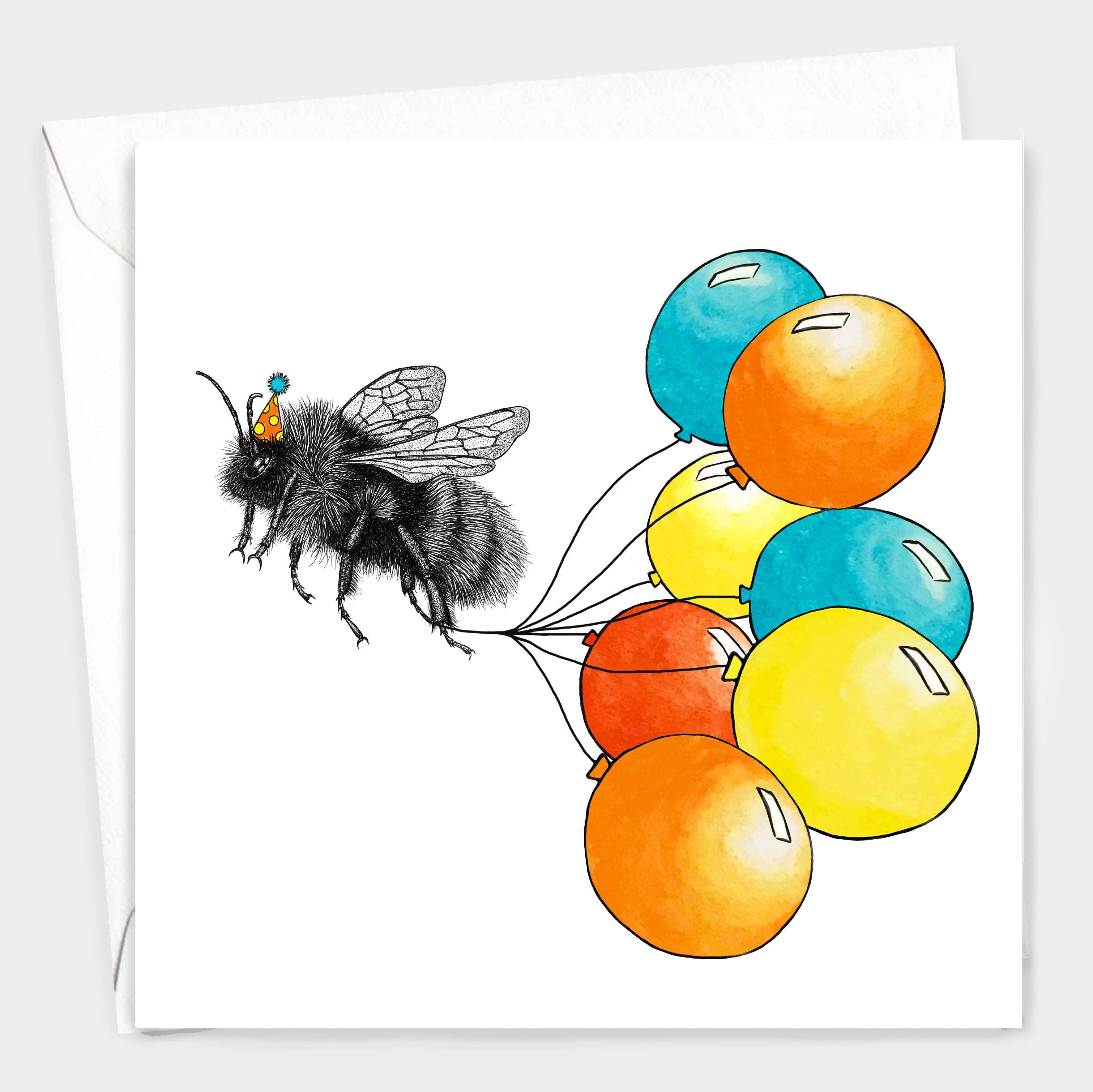 Birthday Bumblebee Card - Pretty Shiny Shop