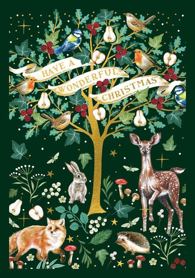Wonderful Christmas Woodland Card - Pretty Shiny Shop