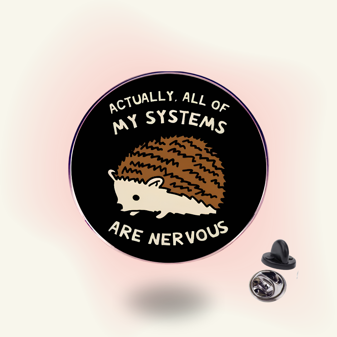 Nervous Hedgehog Pin