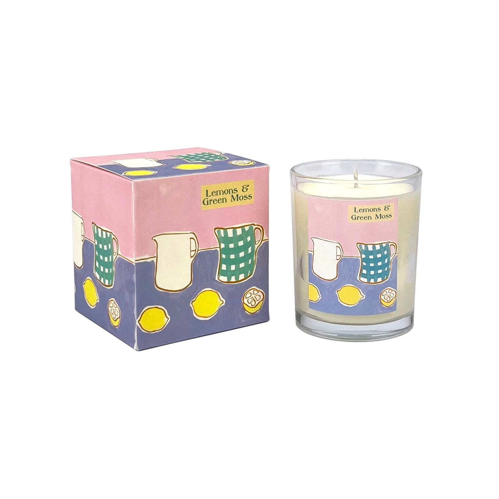 Green Jug & Lemons 20cl Candle -Lemon & Green Moss