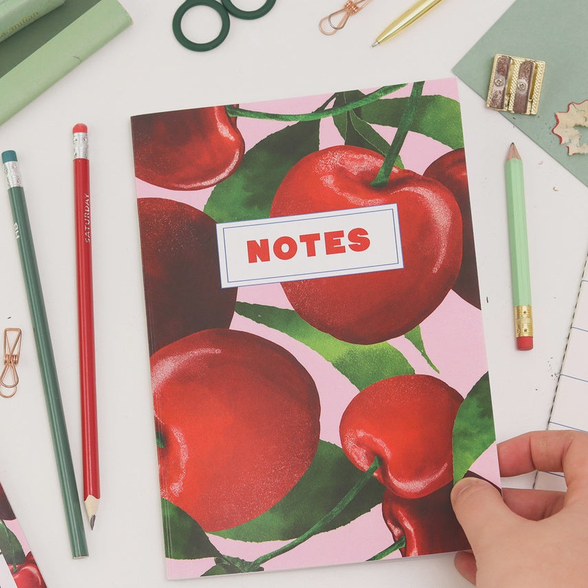 Cherries Dot Grid Notebook