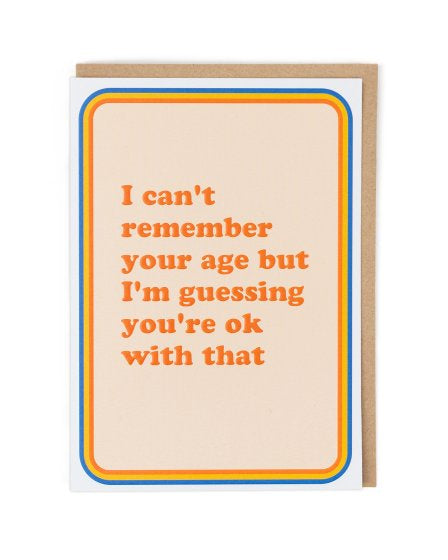 Remember Your Age Card