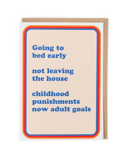 Adult Goals Card
